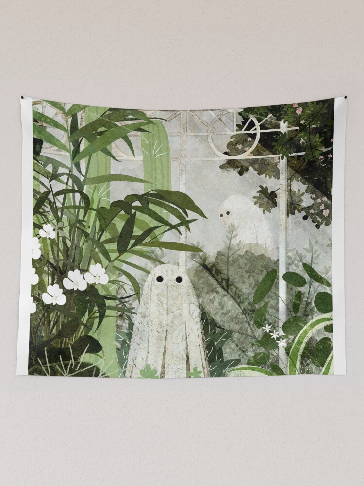 Thumbnail 2 of 3, Tapestry, There's A Ghost in the Greenhouse Again designed and sold by katherineblower.