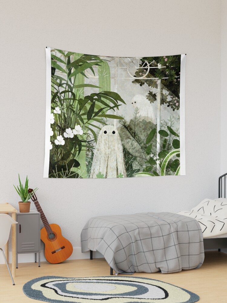 Thumbnail 1 of 3, Tapestry, There's A Ghost in the Greenhouse Again designed and sold by katherineblower.