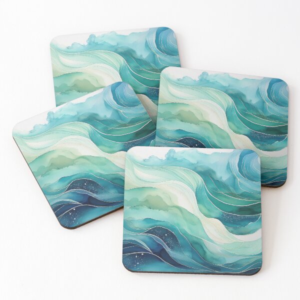 Item preview, Blue and Teal Waves designed and sold by Jill Nightingale.
