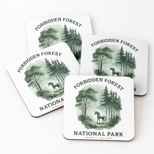 Item preview, "Forbidden Forest" - Mystical National Park & Unicorn Poster Art designed and sold by Colorful-Garden.