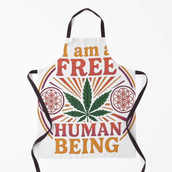 Item preview, I Am Free Human Being – Sacred Cannabis Design designed and sold by KolorowyMario.