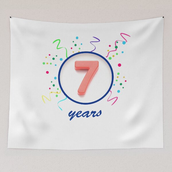 Item preview, 7th birthday with streamers designed and sold by fritzlang.