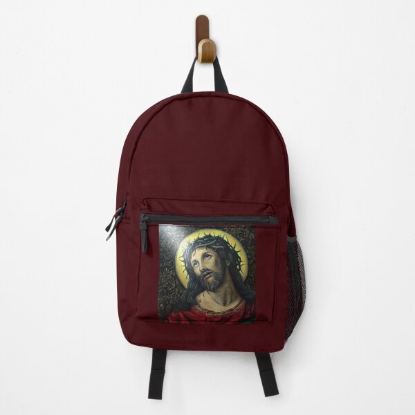 Item preview, Suffering Christ with crown of thorns acrylic textured painting designed and sold by Tahnja Wolter.