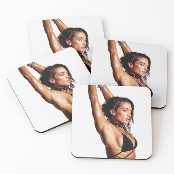 Item preview, Beautiful sexy gym woman posing with her arms up showing her armpits sweating designed and sold by Vintage Designs +.