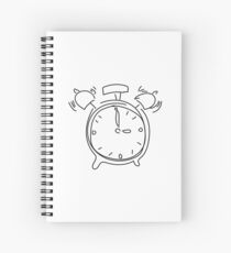 Alarm Clock Drawing Spiral Notebook