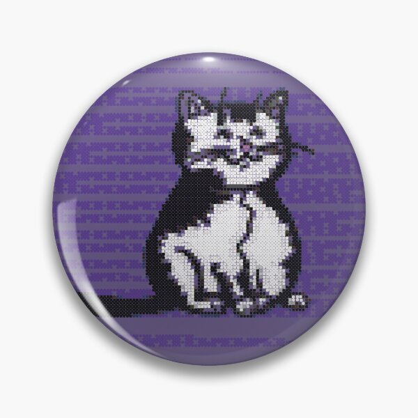 Item preview, Pixel cat, embroidery design designed and sold by ZorianArt.