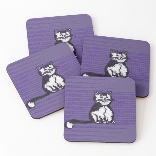 Item preview, Pixel cat, embroidery design designed and sold by ZorianArt.