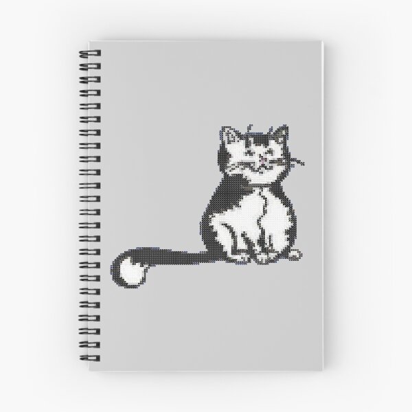 Item preview, Pixel cat, embroidery stylization designed and sold by ZorianArt.