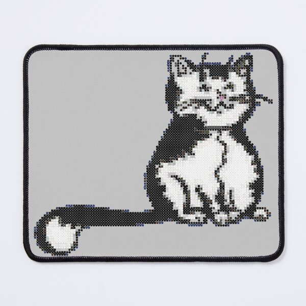 Item preview, Pixel cat, embroidery stylization designed and sold by ZorianArt.