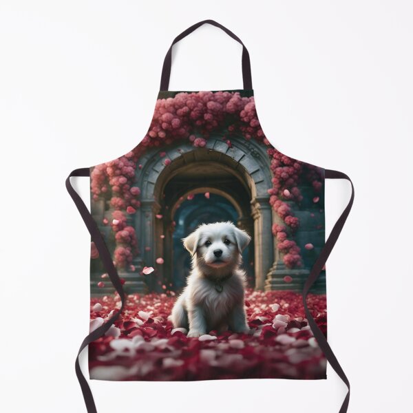 Item preview, Puppy in Petal Arch – Whimsical Fantasy designed and sold by Marcu Ioachim.