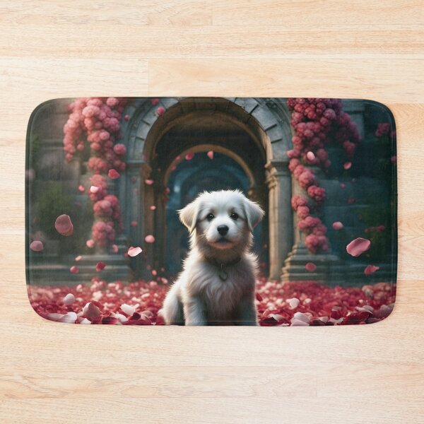 Item preview, Puppy in Petal Arch – Whimsical Fantasy designed and sold by Marcu Ioachim.