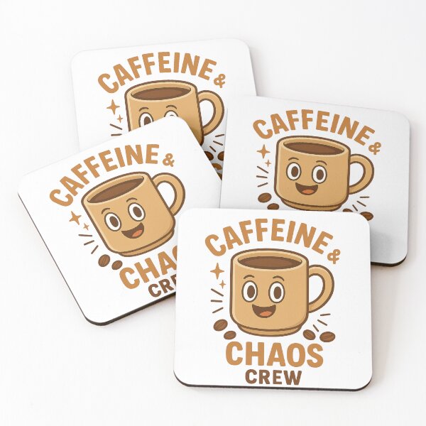 Item preview, Caffeine & Chaos Crew – Funny Coffee Lover Design designed and sold by RouniBoutique.