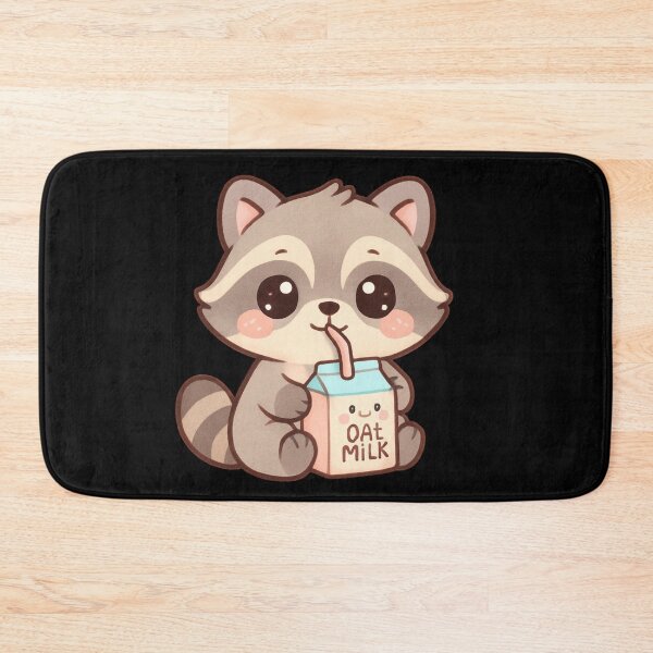 Item preview, Oat milk - Funny cute raccoon kawaii designed and sold by DamioPolArt.