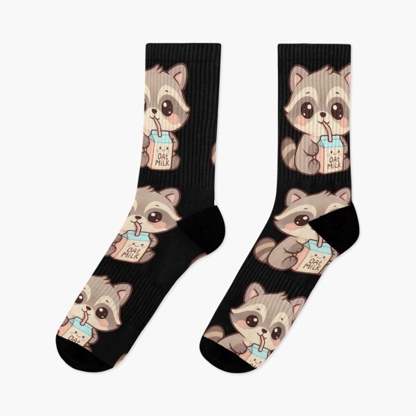 Item preview, Oat milk - Funny cute raccoon kawaii designed and sold by DamioPolArt.
