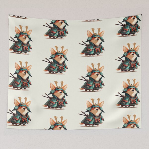 Item preview, Corgi Samurai Warrior – Japanese Style Dog Art designed and sold by VectiveLab.