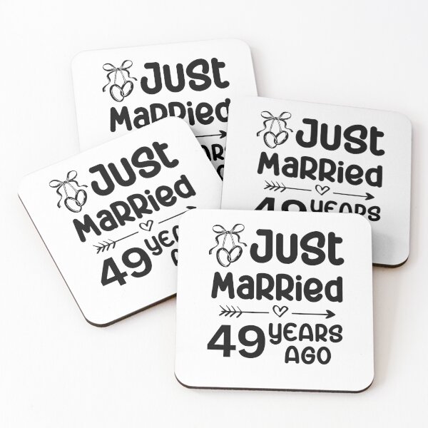 Item preview, Just Married 49 Years Ago, 49th Wedding Anniversary for Men & Women designed and sold by Mozaic Clothes.