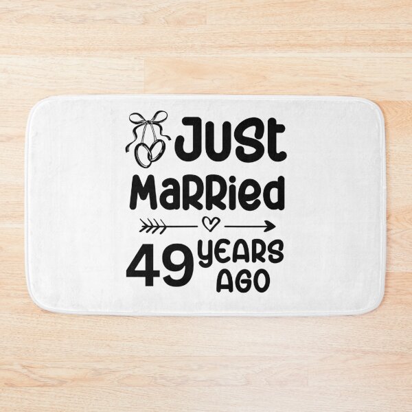 Item preview, Just Married 49 Years Ago, 49th Wedding Anniversary for Men & Women designed and sold by Mozaic Clothes.