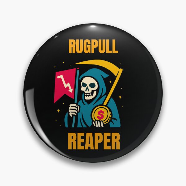 Item preview, "Rugpull Reaper" – Crypto Scam Awareness Design designed and sold by BitCrop.