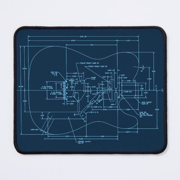 Item preview, Telecaster Blueprint designed and sold by Artcop's T-Shirt Emporium.