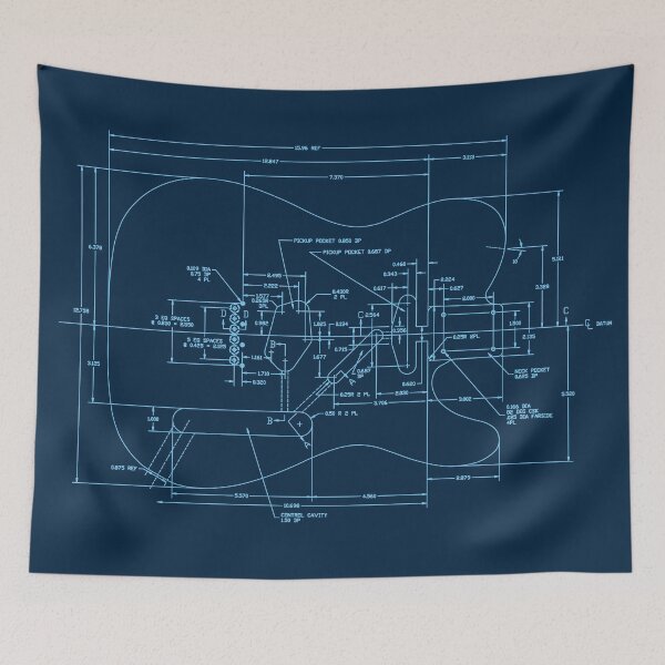 Item preview, Telecaster Blueprint designed and sold by Artcop's T-Shirt Emporium.