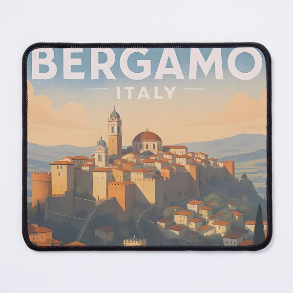 Item preview, Bergamo Italy Retro Vintage Travel Poster designed and sold by kacperartdesign.