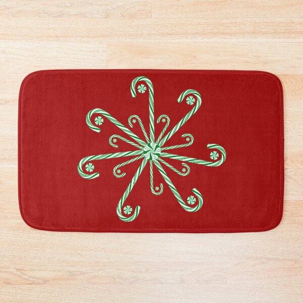 Item preview, Green and White Christmas Candy Cane Snowflake designed and sold by Deborah Camp.