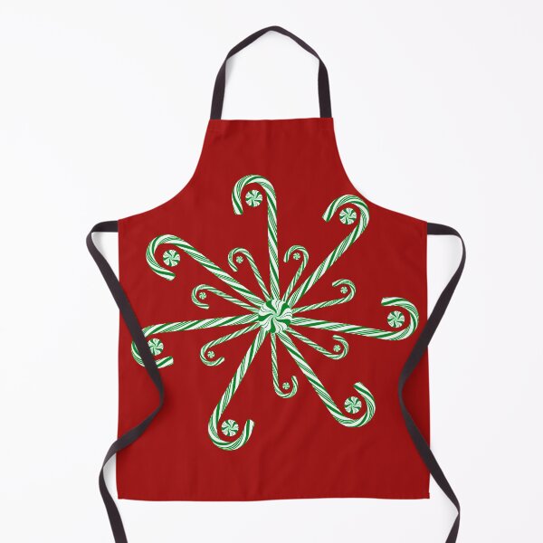 Item preview, Green and White Christmas Candy Cane Snowflake designed and sold by Deborah Camp.