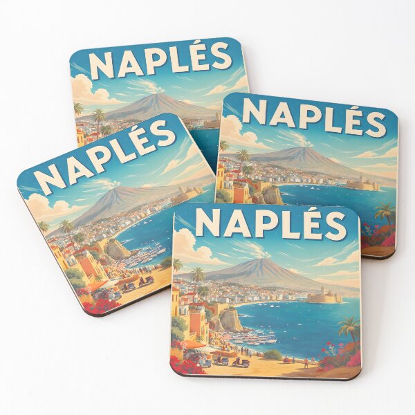Item preview, Naples Italy Vintage Travel Poster designed and sold by kacperartdesign.