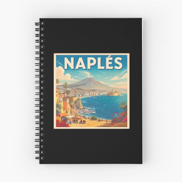 Item preview, Naples Italy Vintage Travel Poster designed and sold by kacperartdesign.