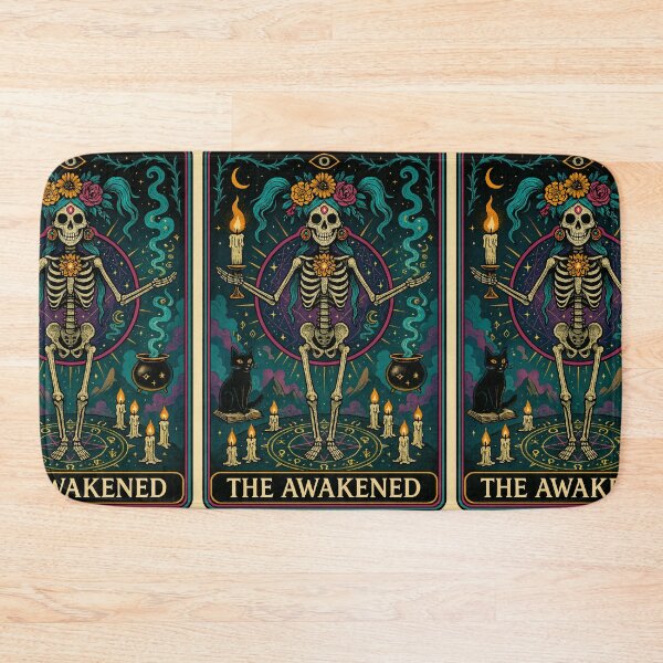 Item preview, The Festive Wanderer – Day of the Dead Inspired Fool Tarot Card Art designed and sold by  Ojo de Lilith.