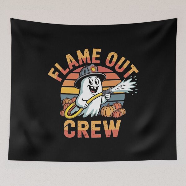 Item preview, Flame Out Crew Ghost Firefighter Halloween  designed and sold by BHMARTS.