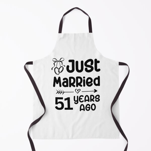 Item preview, Just Married 51 Years Ago, 51st Wedding Anniversary for Men & Women designed and sold by Mozaic Clothes.