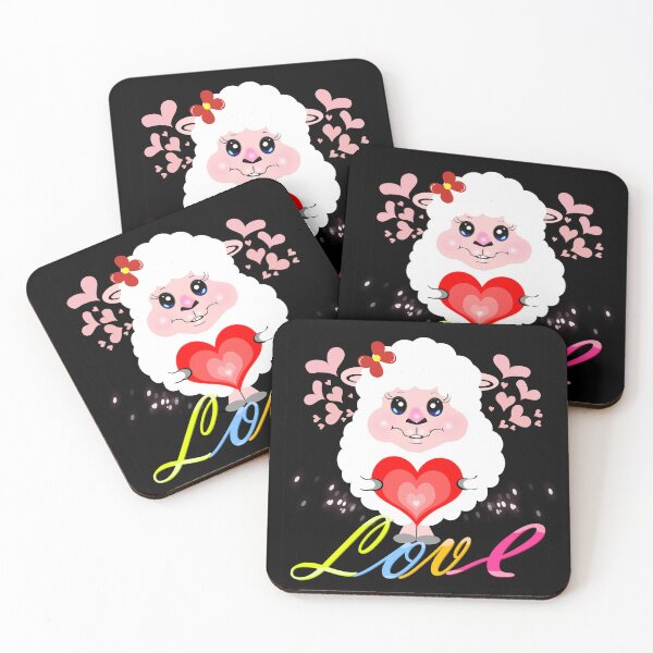 Item preview, Cute sheep holding heart  designed and sold by Shirley cute art .