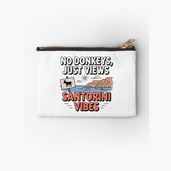 Item preview, Funny Santorini Travel Design - No Donkeys Just Views  designed and sold by Timeless Design.