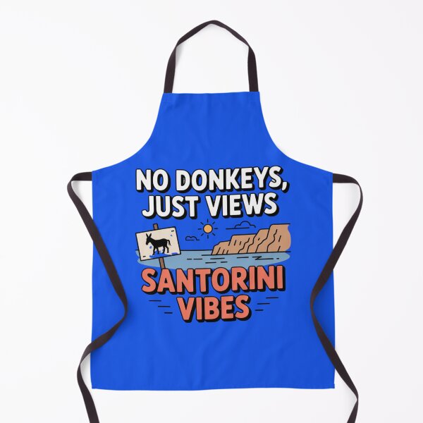 Item preview, Funny Santorini Travel Design - No Donkeys Just Views designed and sold by Timeless Design.
