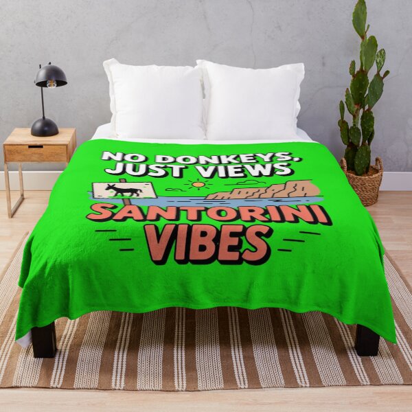 Item preview, Funny Santorini Travel Design - No Donkeys Just Views  designed and sold by Timeless Design.
