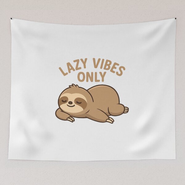 Item preview, Lazy Vibes Only – Chill and Funny Relaxation Design designed and sold by RouniBoutique.