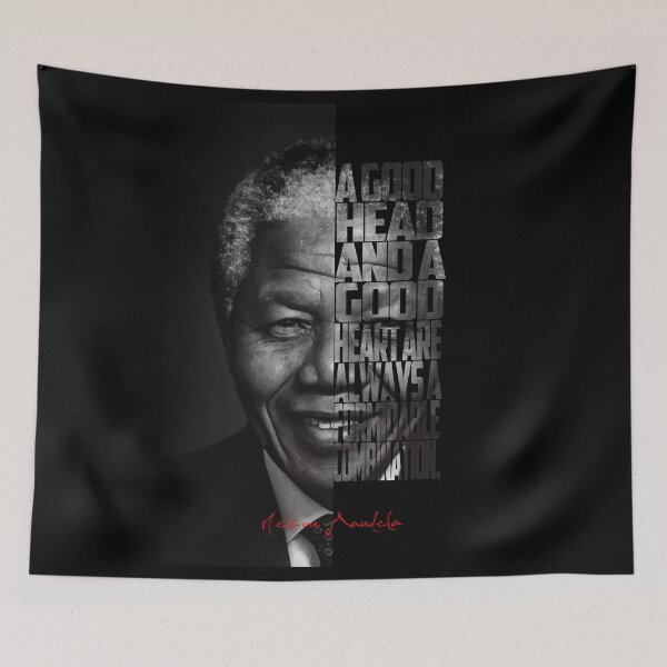 Item preview, Nelson Mandela Quote Poster – Monochrome Inspirational Portrait Art designed and sold by Enea Kelo.