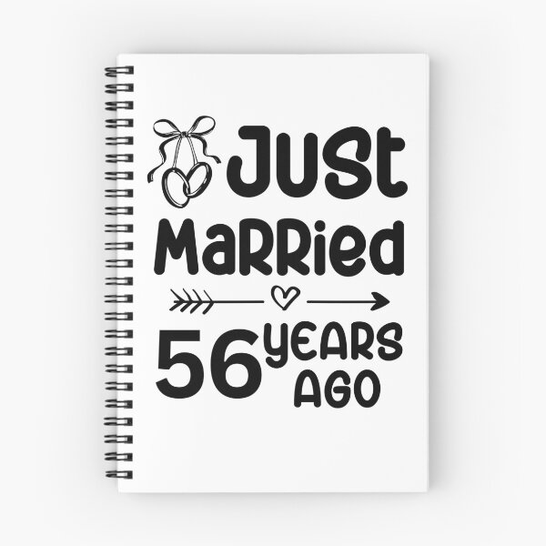Item preview, Just Married 56 Years Ago, 56th Wedding Anniversary for Men & Women designed and sold by Mozaic Clothes.