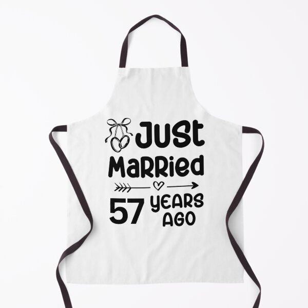 Item preview, Just Married 57 Years Ago, 57th Wedding Anniversary for Men & Women designed and sold by Mozaic Clothes.