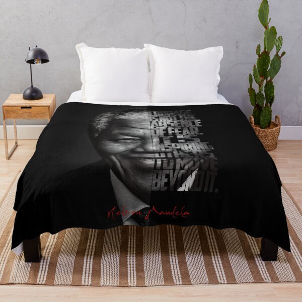 Item preview, Nelson Mandela Quote Poster – Monochrome Inspirational Portrait Art designed and sold by Enea Kelo.