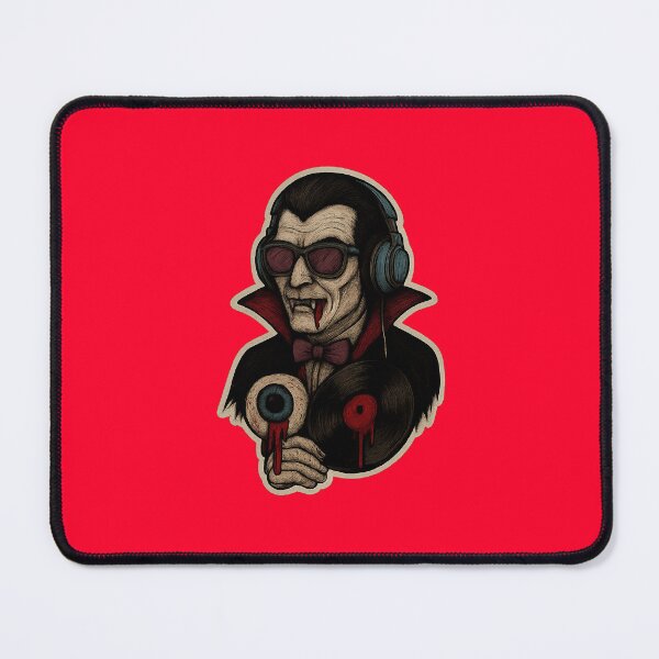 Item preview, Retro Vampire DJ – Bloody Vinyl & 80s Horror Vibes designed and sold by Aucia.