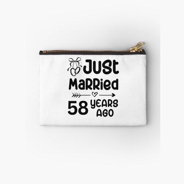 Item preview, Just Married 58 Years Ago, 58th Wedding Anniversary for Men & Women designed and sold by Mozaic Clothes.