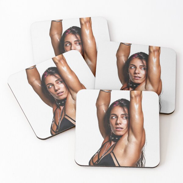 Item preview, Beautiful sexy gym woman posing with her arms up showing her armpits sweating designed and sold by Vintage Designs +.