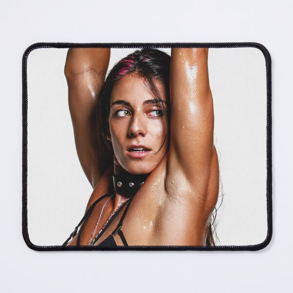 Item preview, Beautiful sexy gym woman posing with her arms up showing her armpits sweating designed and sold by Vintage Designs +.