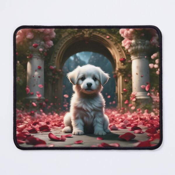 Item preview, Puppy on Floral Carpet designed and sold by Marcu Ioachim.