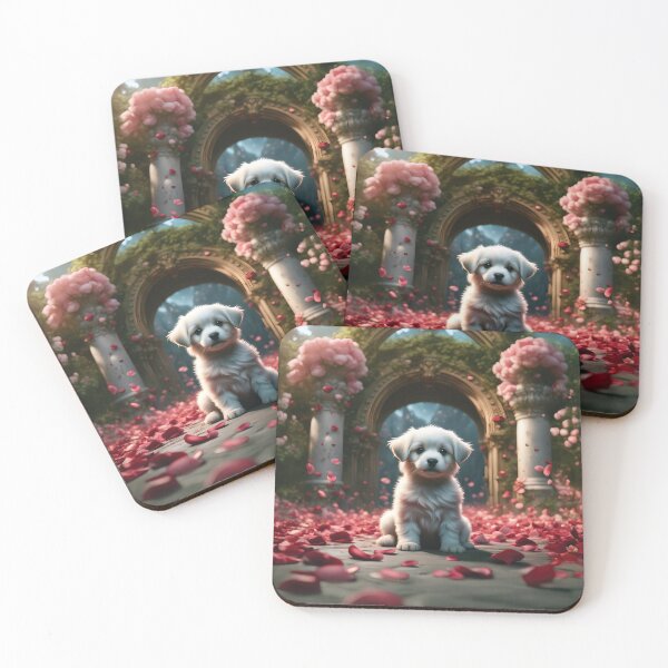 Item preview, Puppy on Floral Carpet designed and sold by Marcu Ioachim.