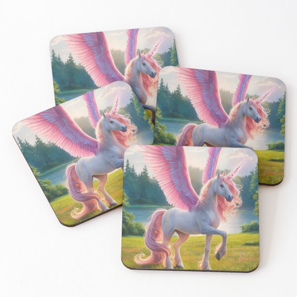 Item preview,   Majestic Unicorn with Vibrant Wings in Lush Meadow designed and sold by AnimalAirtistry.