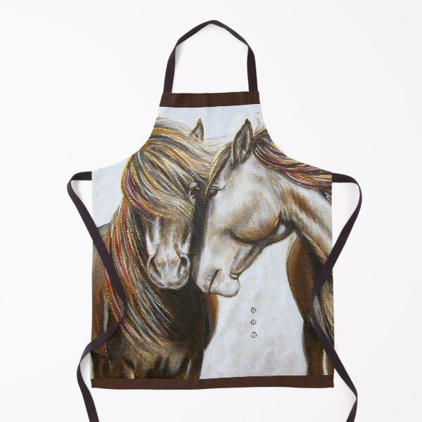 Item preview, Wild dun mustang horses in the wind acrylic painting designed and sold by Tahnja Wolter.