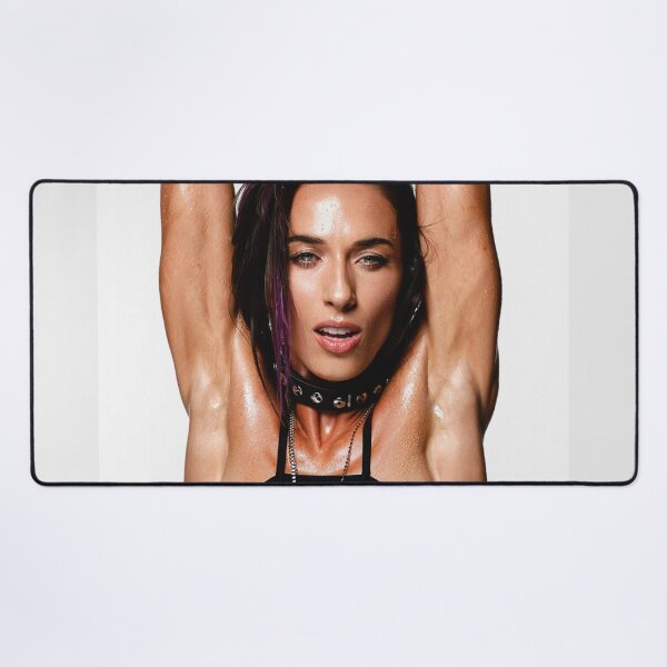 Item preview, Beautiful sexy gym woman posing with her arms up showing her armpits sweating designed and sold by Vintage Designs +.